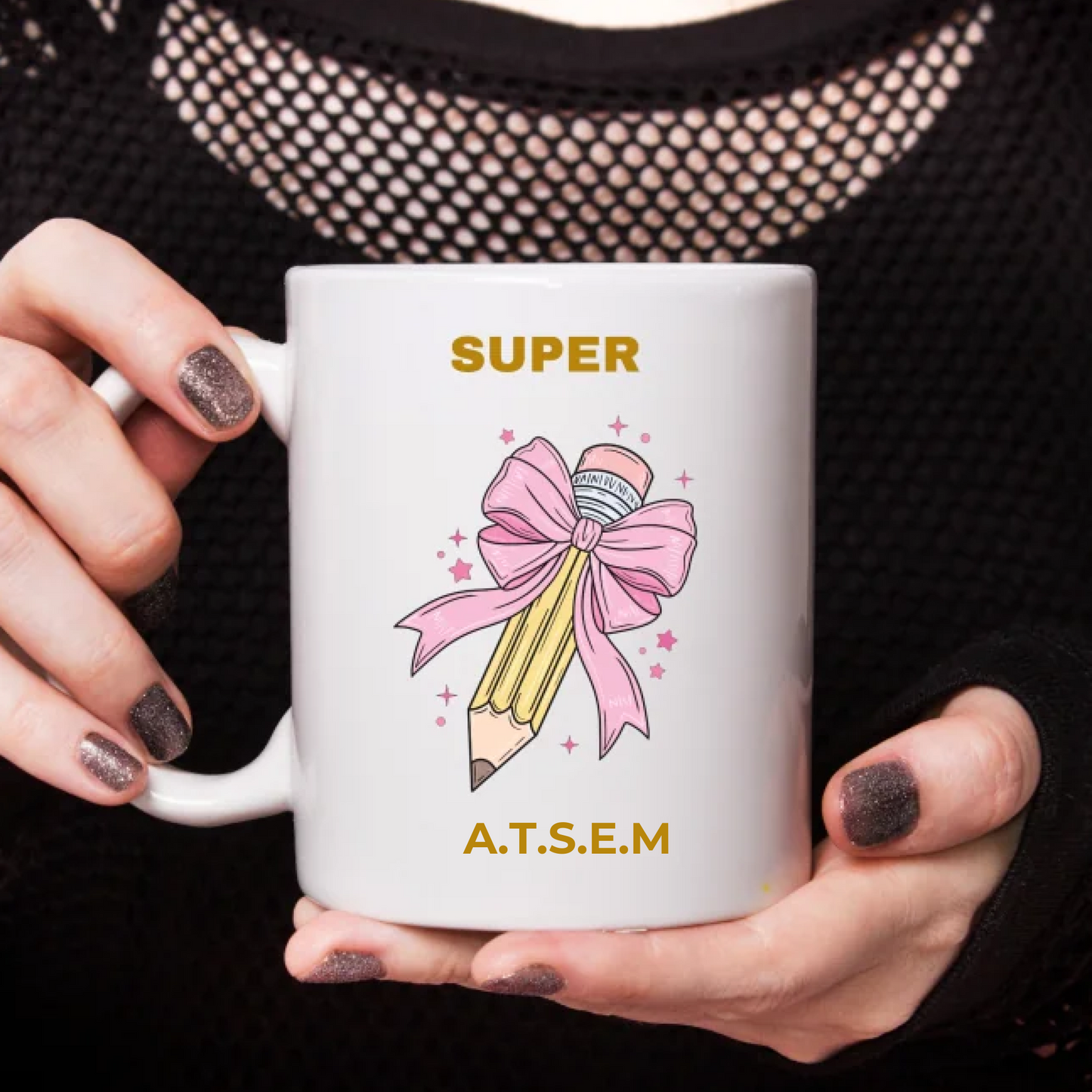 Mug "Super" – Maîtresse, ATSEM, AVS, AESH… Cadeau de remerciement original