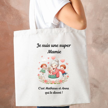 Sac Fourre-Tout (tot bag)Je suis une super Mamie