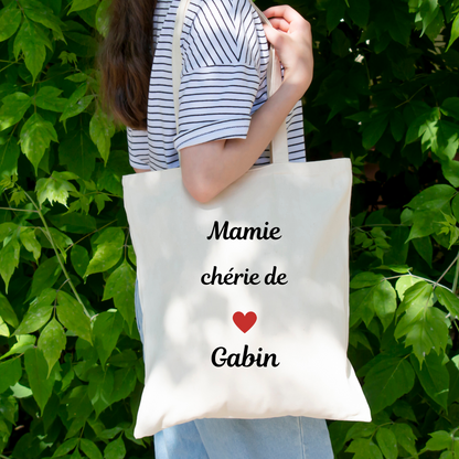 Sac Fourre-Tout Mamie Chérie de Gabin - Personnalisable