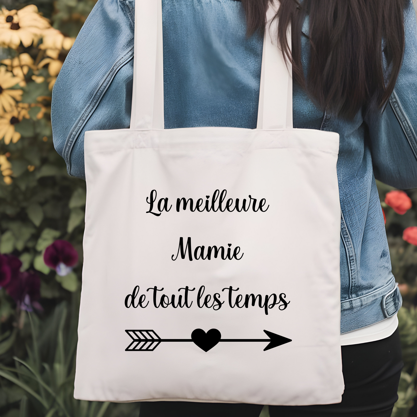 Sac fourre tout (Tote Bag) Blanc La Meilleure Mamie de Tout les Temps