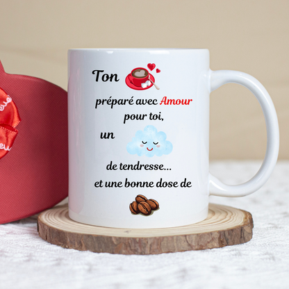 Mug Ton Café préparé avec Amour