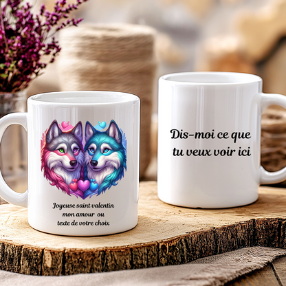 Mug Loups Amoureux - Saint Valentin