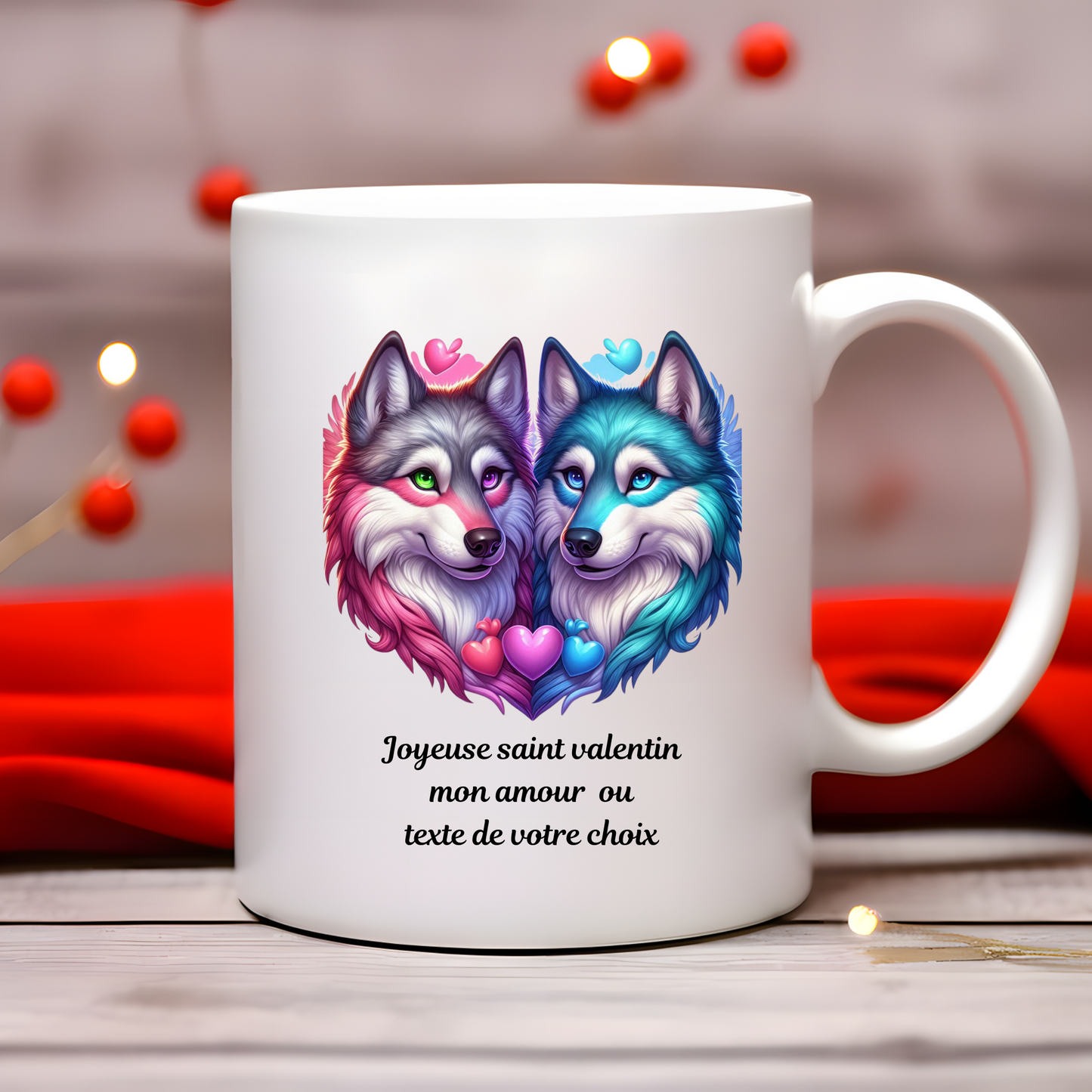 Mug Loups Amoureux - Saint Valentin