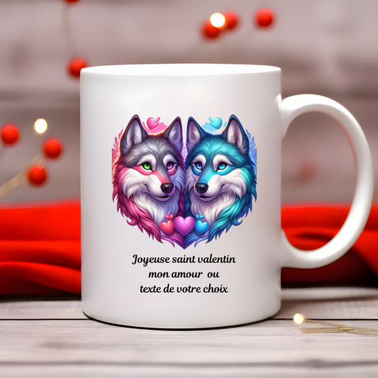 Mug Loups Amoureux - Saint Valentin