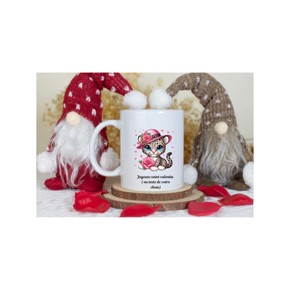 Mug Personnalisé 330ml – Koala ou Léopard – Idéal Cadeau Saint Valentin, Anniversaire, Fête des Mères