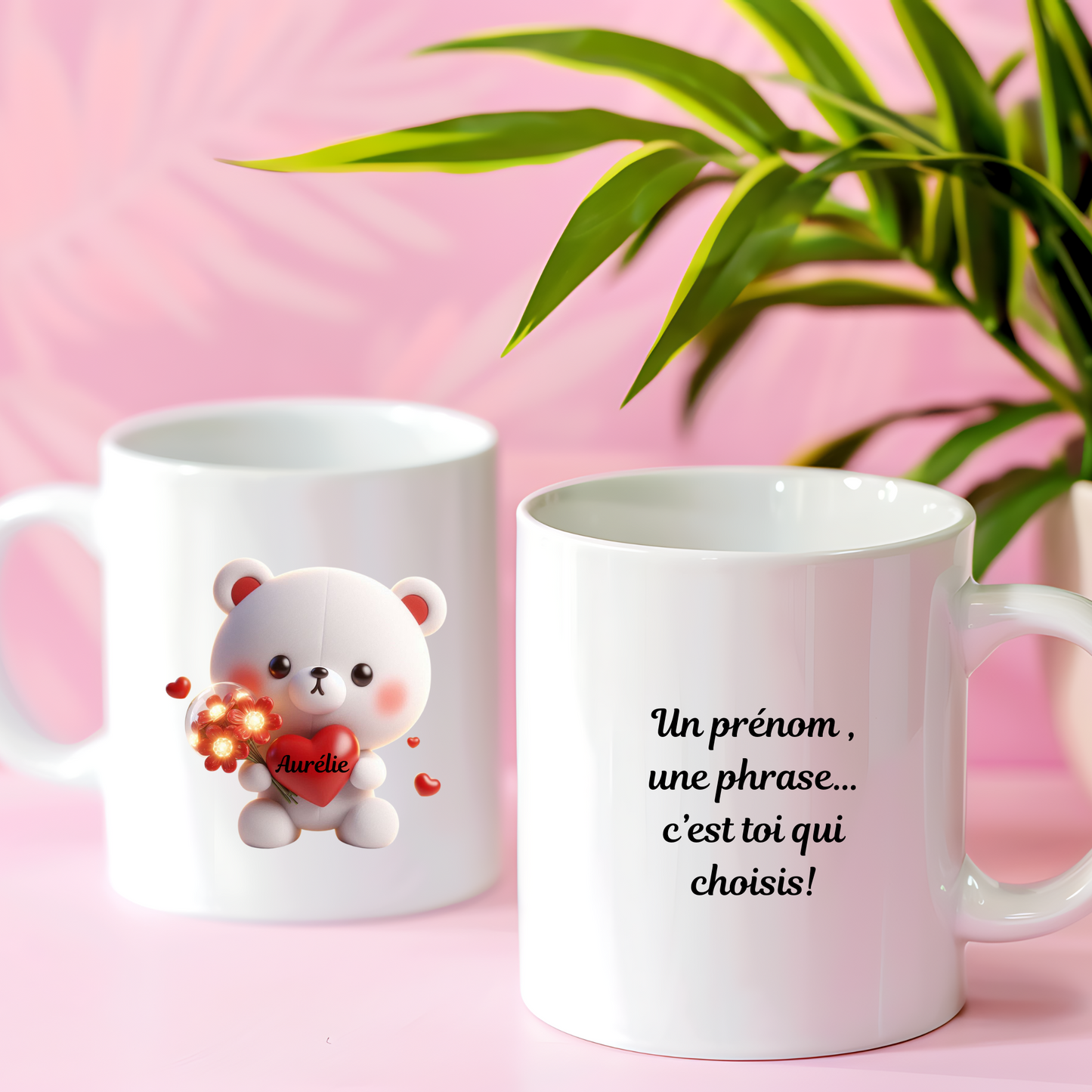 Mug Ours en Peluche - Message d'Amour