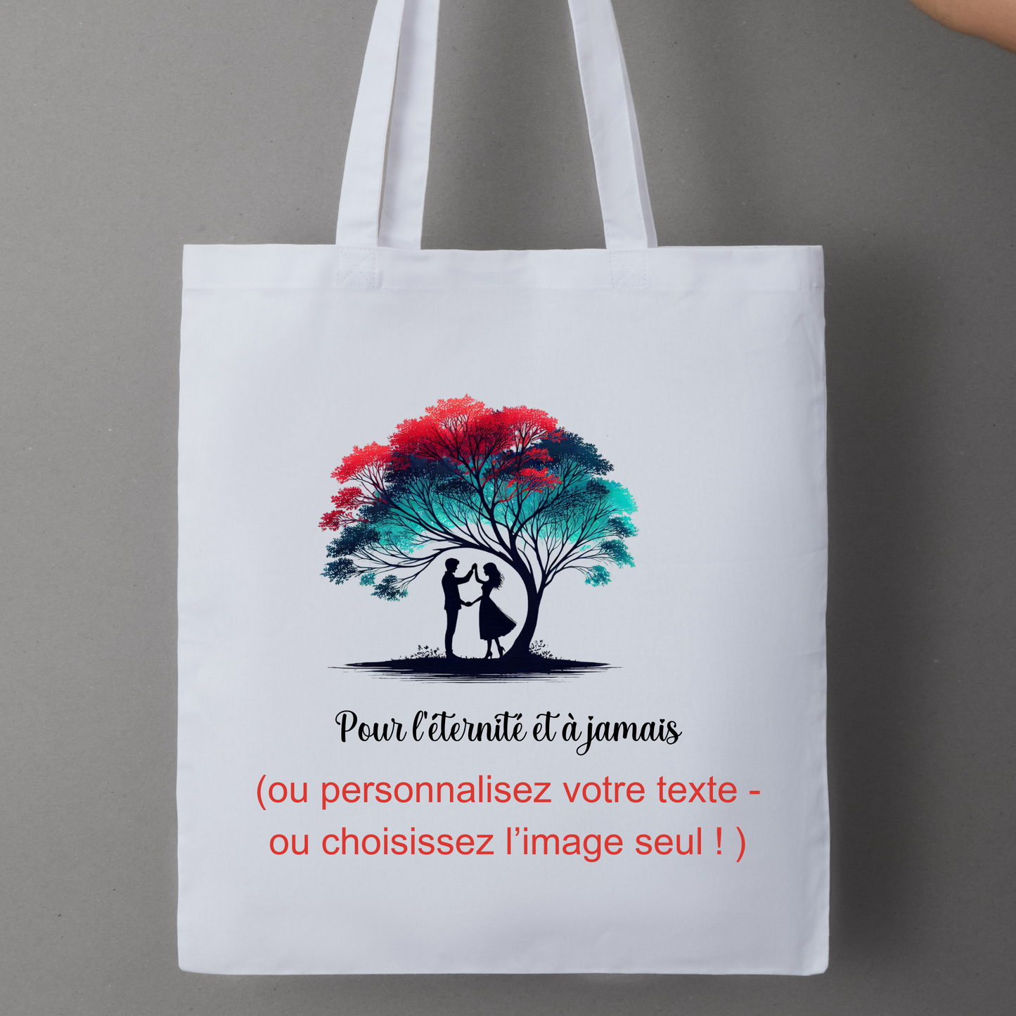 Sac fourre tout ((tote bag) Pour l'éternité et à jamais – Un Symbole d'Amour Intemporel