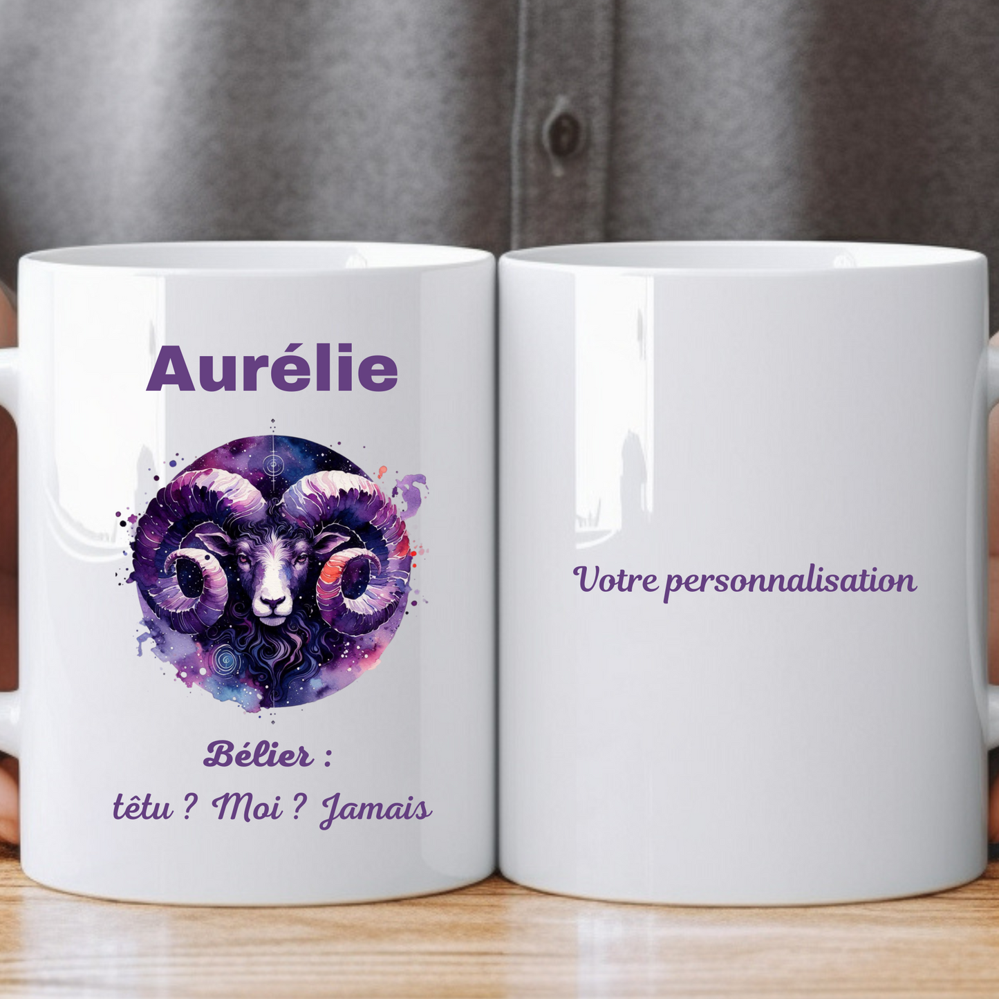 Mug Astrologique Bélier – 4 Choix de Personnalisation !