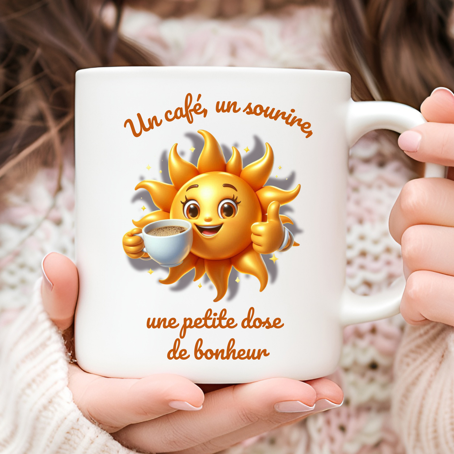 Mug Un café, un sourire, une petite dose de bonheur