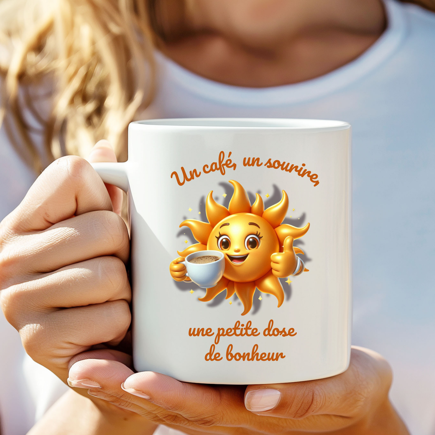 Mug Un café, un sourire, une petite dose de bonheur