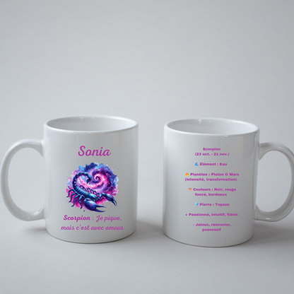 Mug Astrologique Scorpion – 4 Choix de Personnalisation !