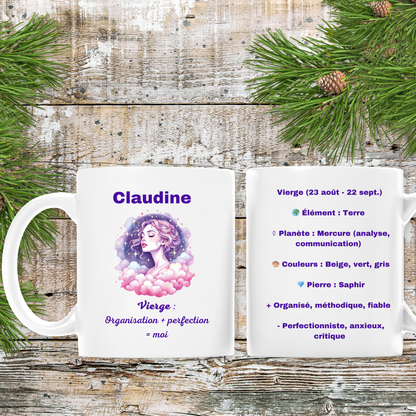 Mug Astrologique Vierge – 4 Choix de Personnalisation !