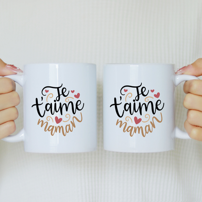 Mug "Je t’aime Maman" personnalisé – Cadeau Fête des Mères