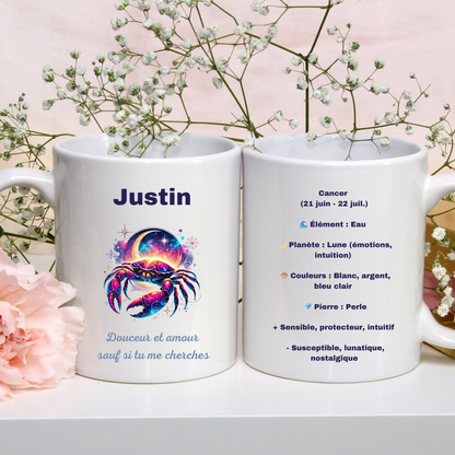 Mug Astrologique Cancer – 4 Choix de Personnalisation !