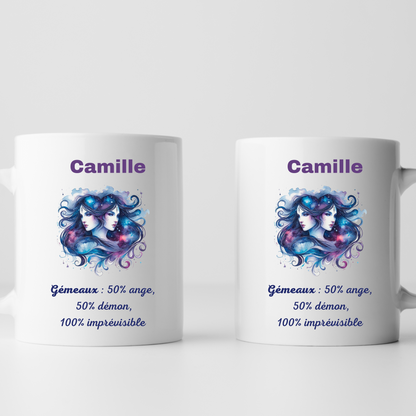 Mug Astrologique Gémeaux – 4 Choix de Personnalisation !