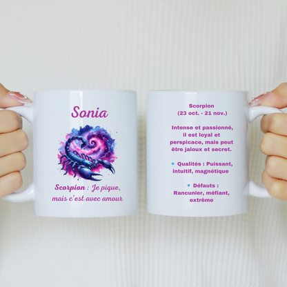 Mug Astrologique Scorpion – 4 Choix de Personnalisation !