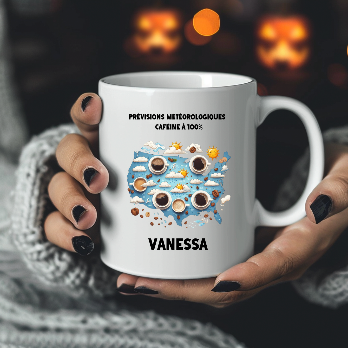 Mug Prévisions Météorologiques - Caféine à 100%