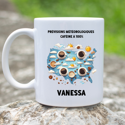 Mug Prévisions Météorologiques - Caféine à 100%