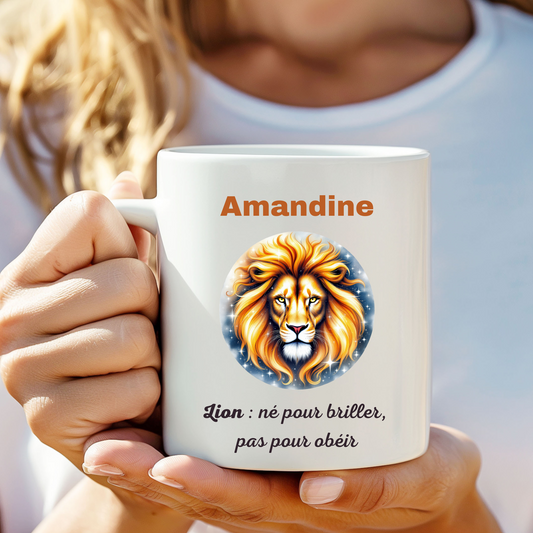 Mug Astrologique Lion – 4 Choix de Personnalisation !