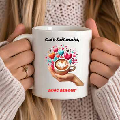 Mug Café fait main, avec amour