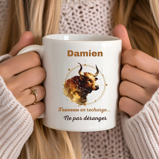 Mug Astrologique Taureau – 4 Choix de Personnalisation !