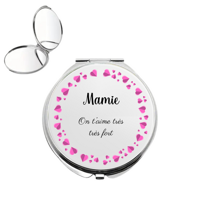 Miroir de Poche "Mamie, On t'aime très fort"