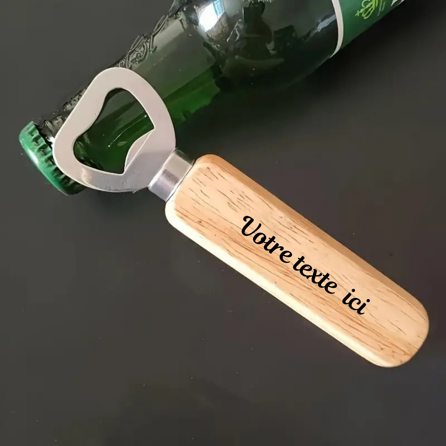 Décapsuleur personnalisé en bois - Cadeau unique et pratique 🍻