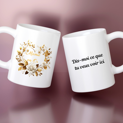 Mug Mamie en Or - Cadeau Idéal pour Grand-Mère