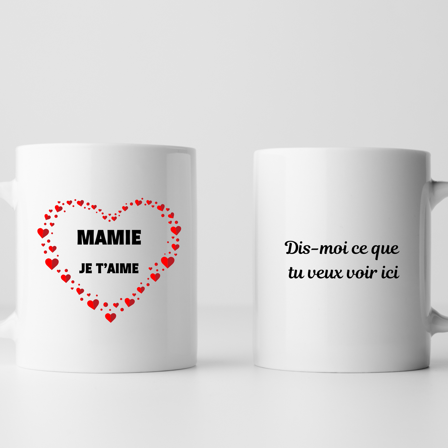 Mug Mamie, Je T'aime – Cadeau Tendre et Chaleureux