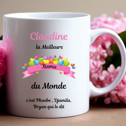 Mug Mamie, la meilleure du monde - Cadeau personnalisé