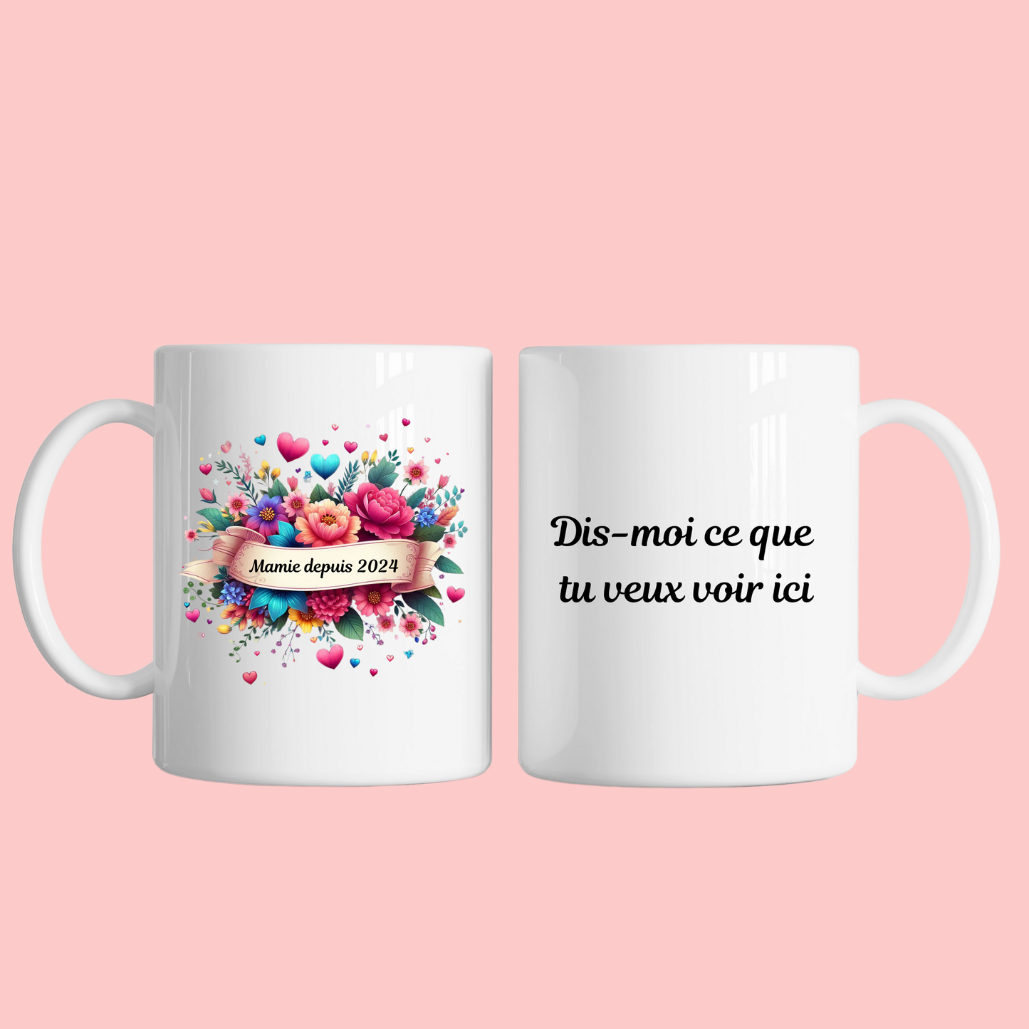 Mug Mamie depuis 2024- Un Cadeau Unique et Personnalisé