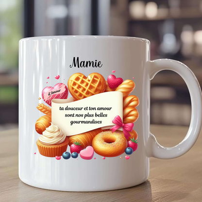 Mug Mamie, ta douceur est notre plus belle gourmandise – Cadeau pour grand-mère