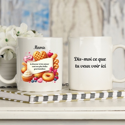 Mug Mamie, ta douceur est notre plus belle gourmandise – Cadeau pour grand-mère