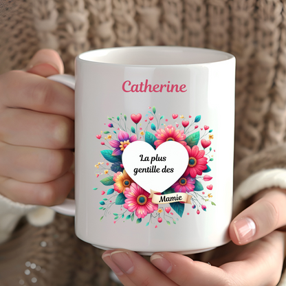 Mug La plus gentille des Mamies - Cadeau personnalisé