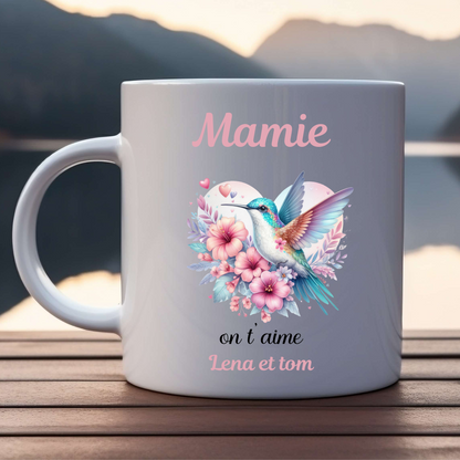 Mug Mamie, on t'aime – Cadeau plein de tendresse