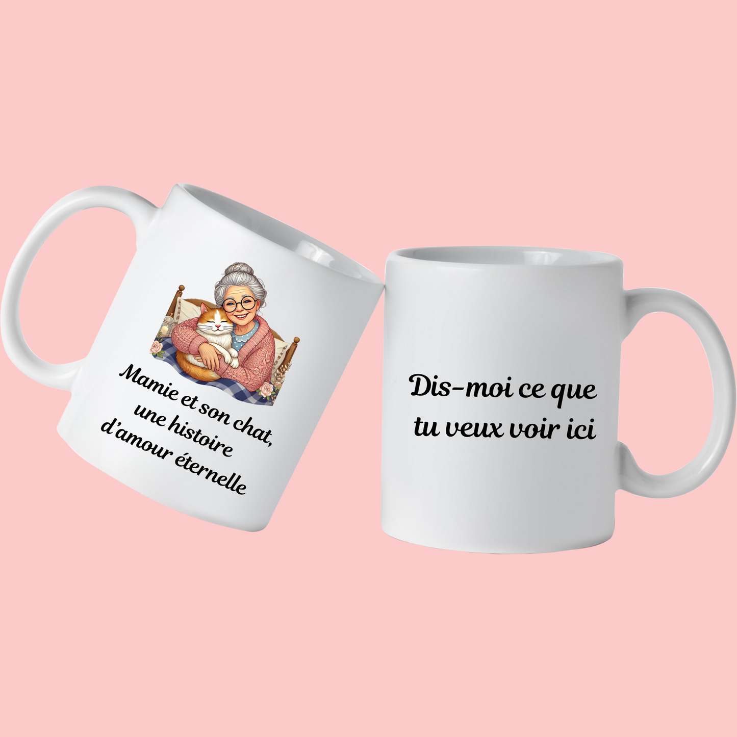 Mug Mamie et son chat, une histoire d'amour éternelle